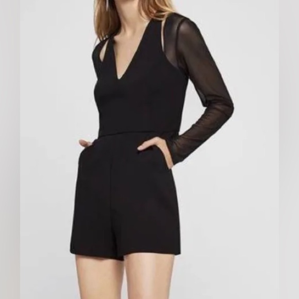 BCBGeneration Mesh detail Romper
